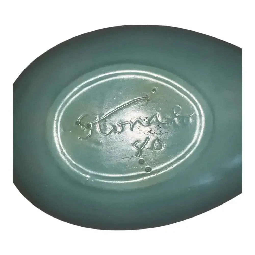 Vintage Ceramic Floral Easter Egg Trinket Box Light Blue with Flowers